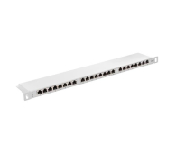 LANBERG Patch Panel 24 Port 0.5U Kat.6 szary ekranowany PPS6-0024-S - 457368 - zdjęcie 2